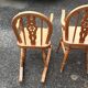 2 solid wood children's armchairs