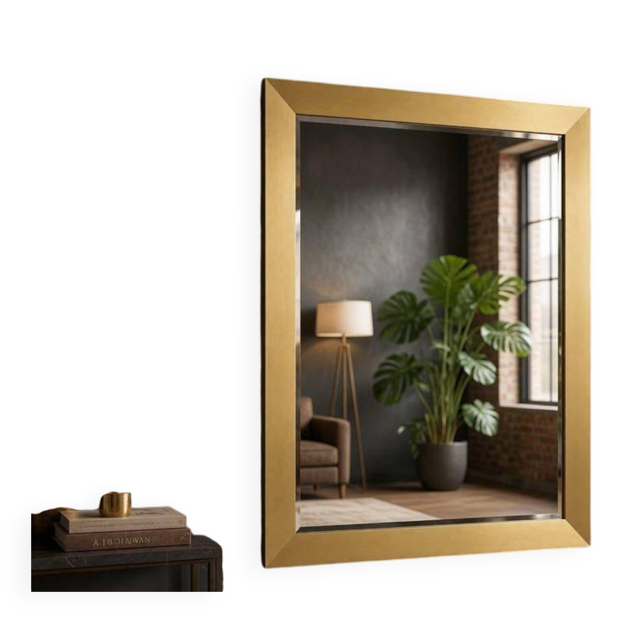 Miroir XL doré vintage