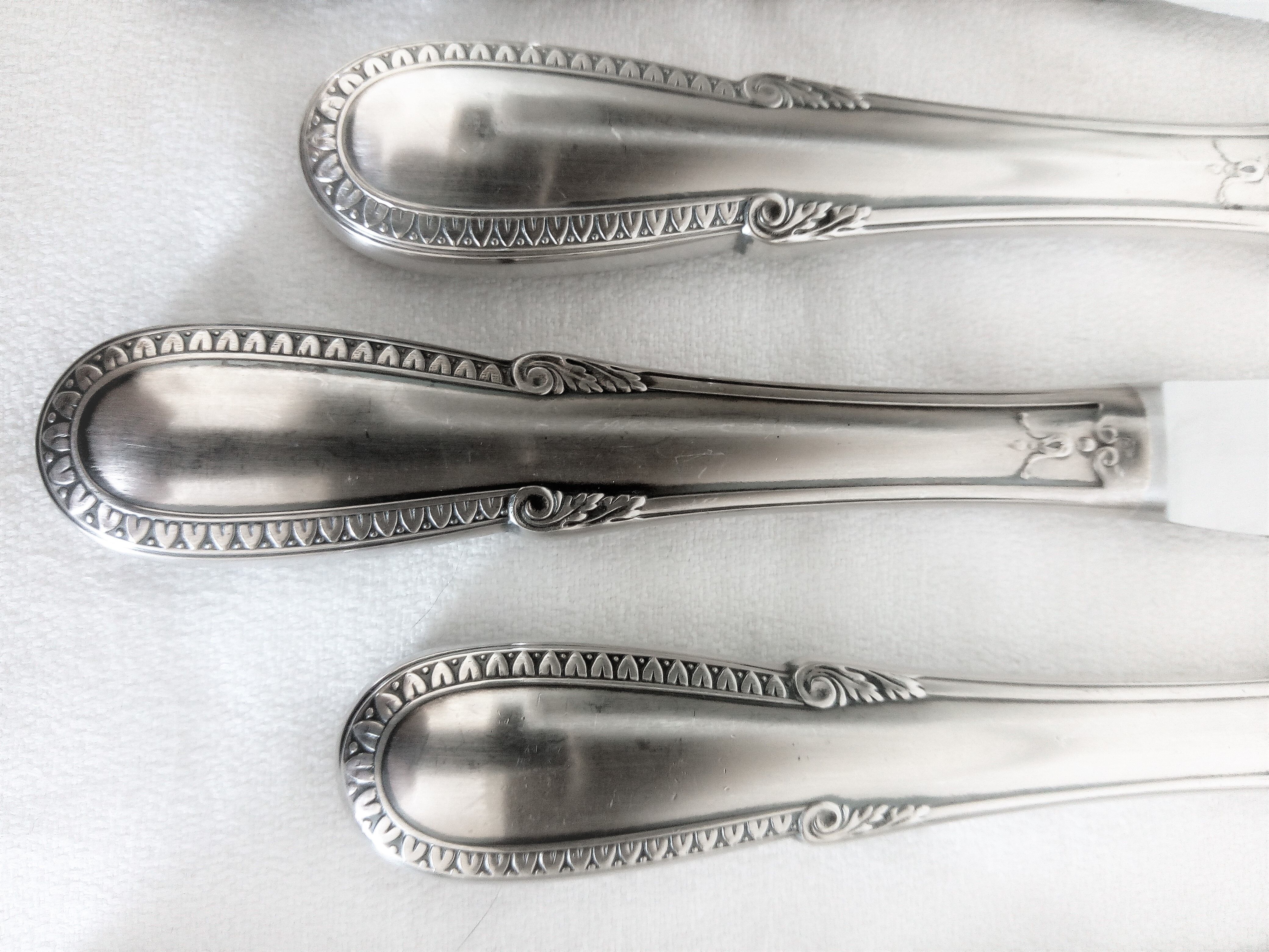 Baroque model silver metal cutlery service