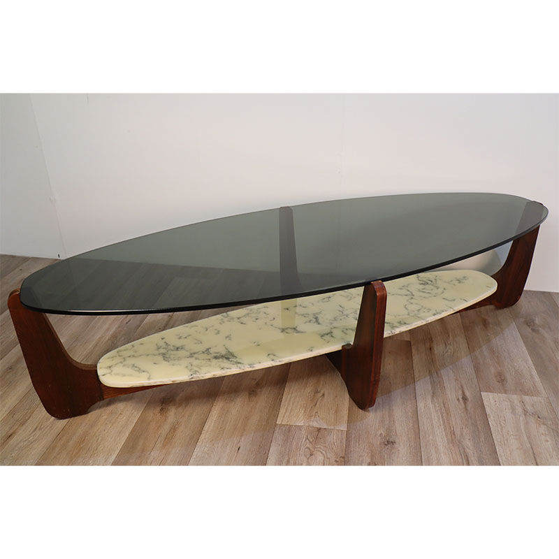 Vintage coffee table by Hugues Poignant 1960