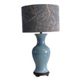 Lampe de table vintage en céramique avec abat-jour sur mesure.
