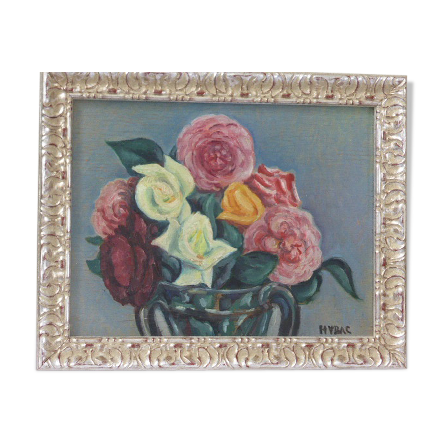 Table signed floral composition Hybac