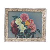 Table signed floral composition Hybac