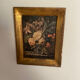 Gravure sur bois d'un bouquet de fleurs