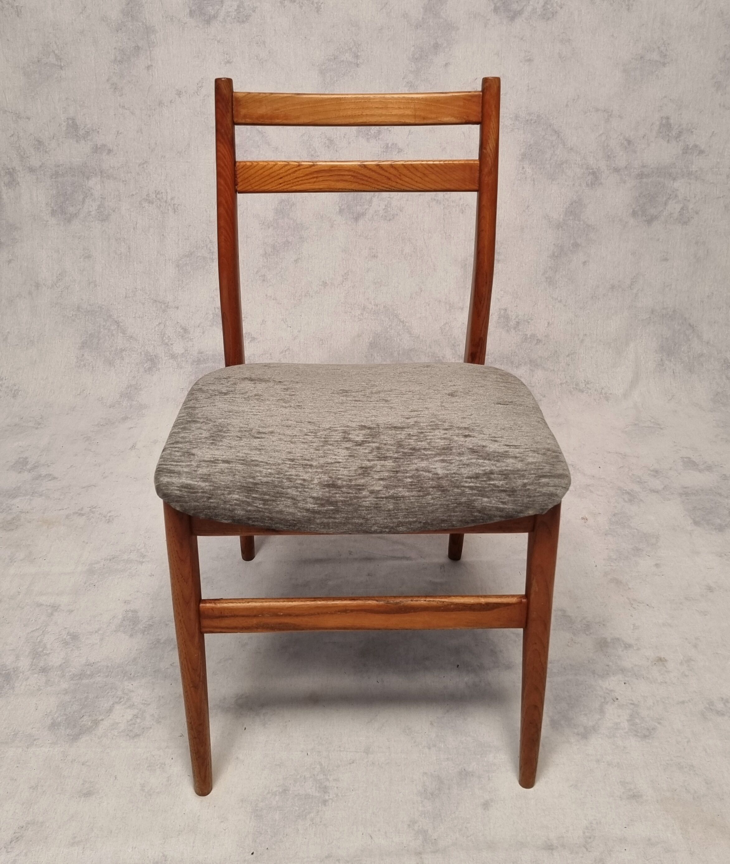 Suite of 6 french chairs - elm - ca 1960