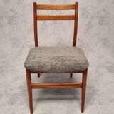 Suite of 6 french chairs - elm - ca 1960