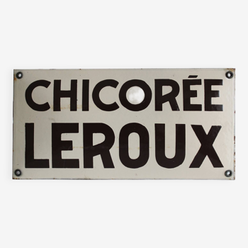 Chicorée Leroux enameled plate