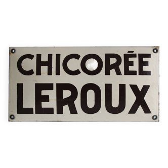 Chicorée Leroux enameled plate