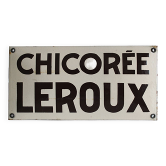 Plaque émaillée Chicorée Leroux