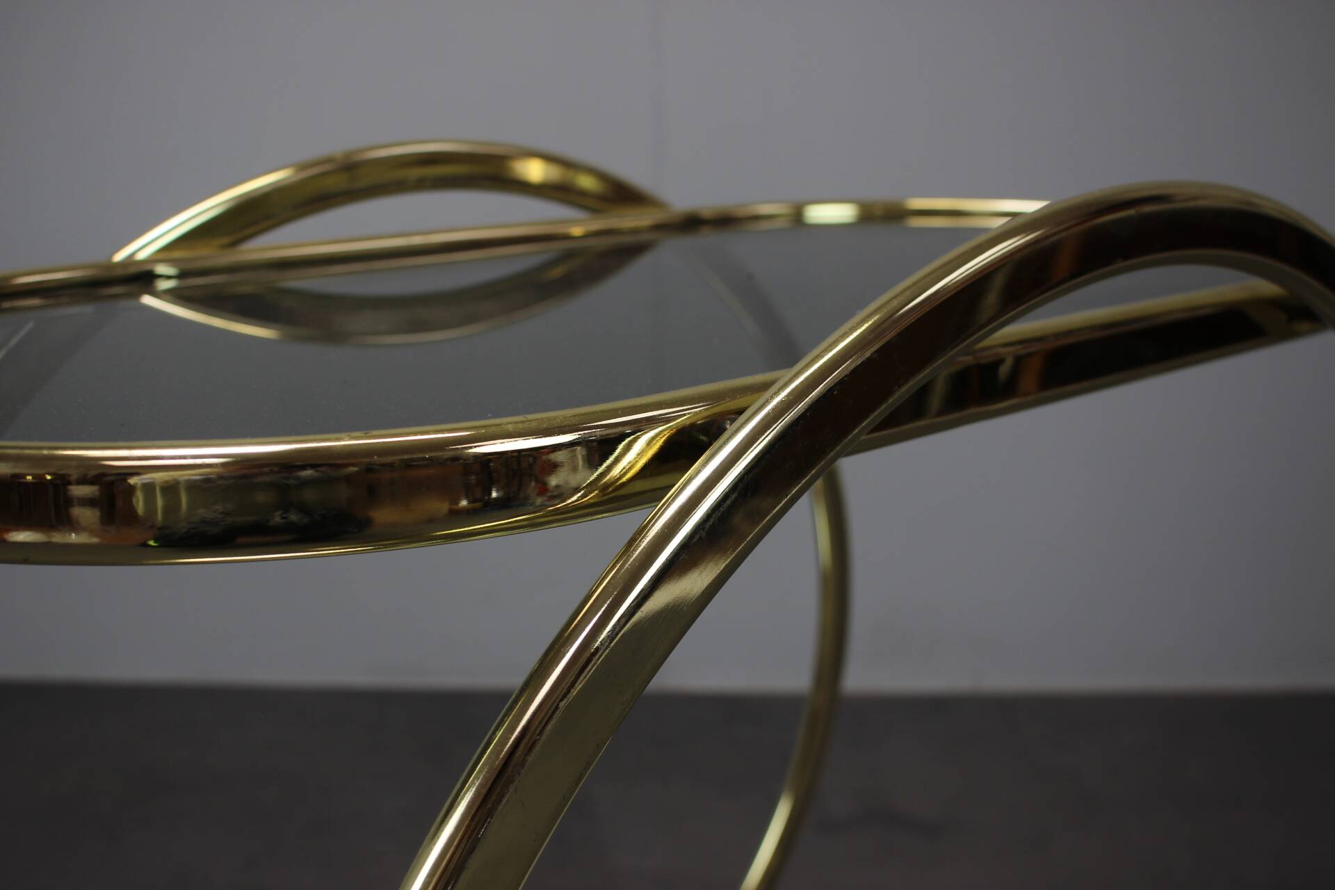 Mid-Century Coctail Serving Bar Table made of Brass, 1970s, Germany