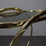 Mid-Century Coctail Serving Bar Table made of Brass, 1970s, Germany