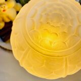 Art Deco white frosted globe table lamp - Year 40