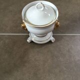Pot couvert en porcelaine blanche