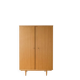 Vintage 1950s cabinet with tapered legs, wood.