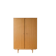 Vintage 1950s cabinet with tapered legs, wood.