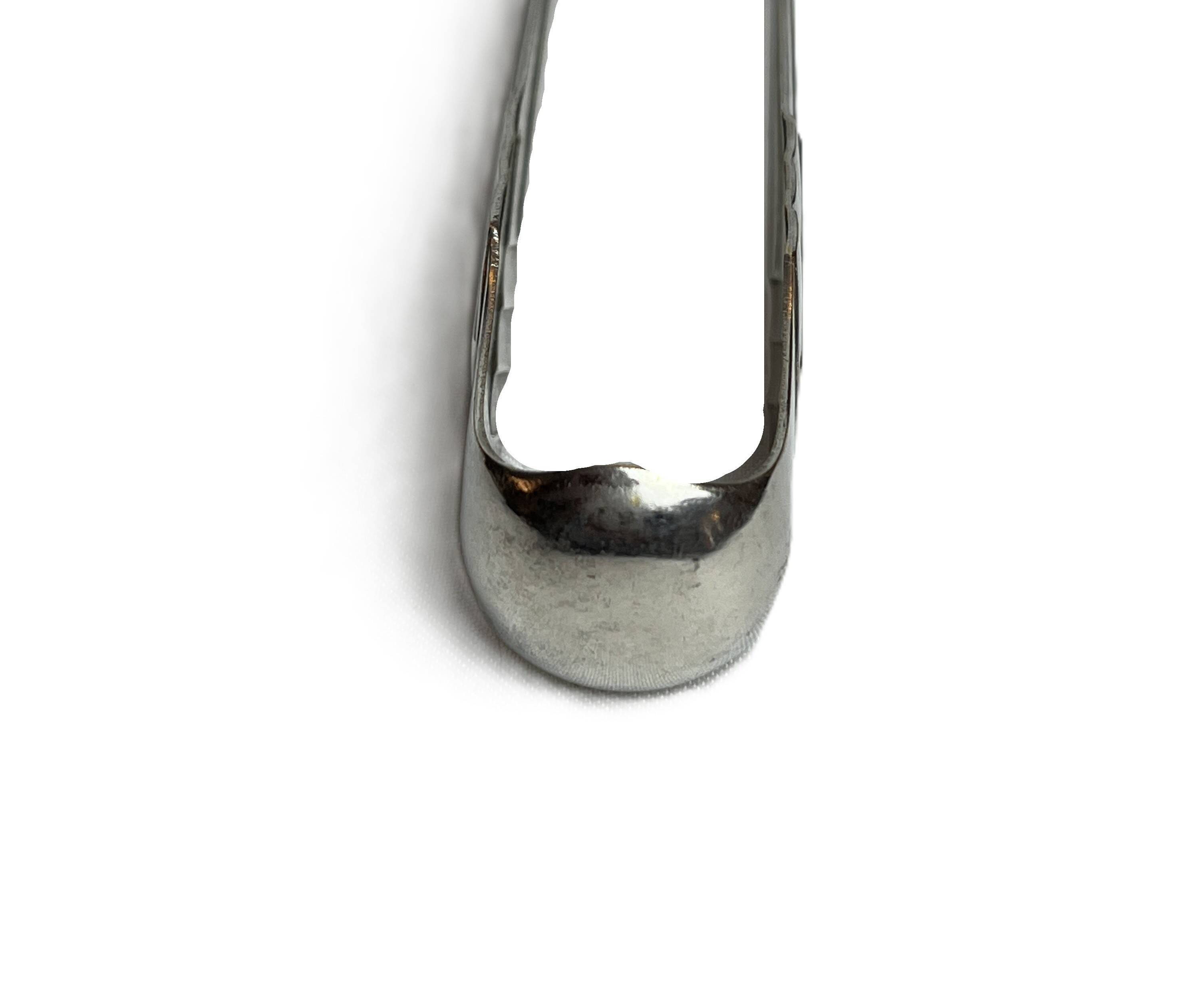 Art Deco, silver-plated sugar tongs from around 1930.