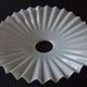 French Vintage 1930s Art Deco White Opaline Glass Pleated Lamp Shade