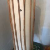 Lampe rotin bambou osier vintage années 60 pied tripode
