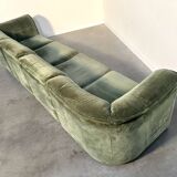 70s element sofa in green velvet