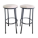 Vintage stools "Black & White", boucle upholstery