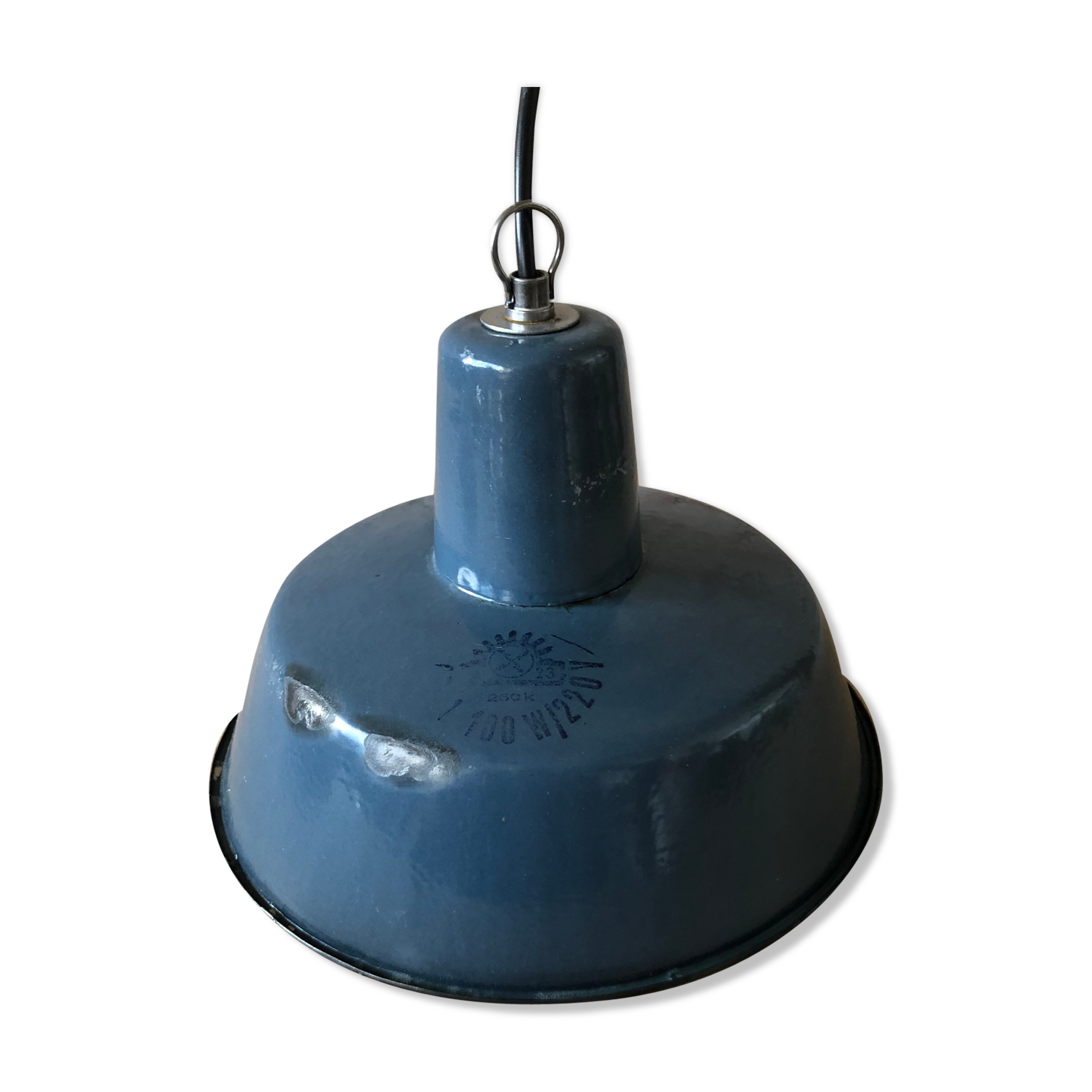 Vintage industrial factory ceiling lamp from wikasy a23, 1960s