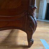 Lit en noyer style rocaille