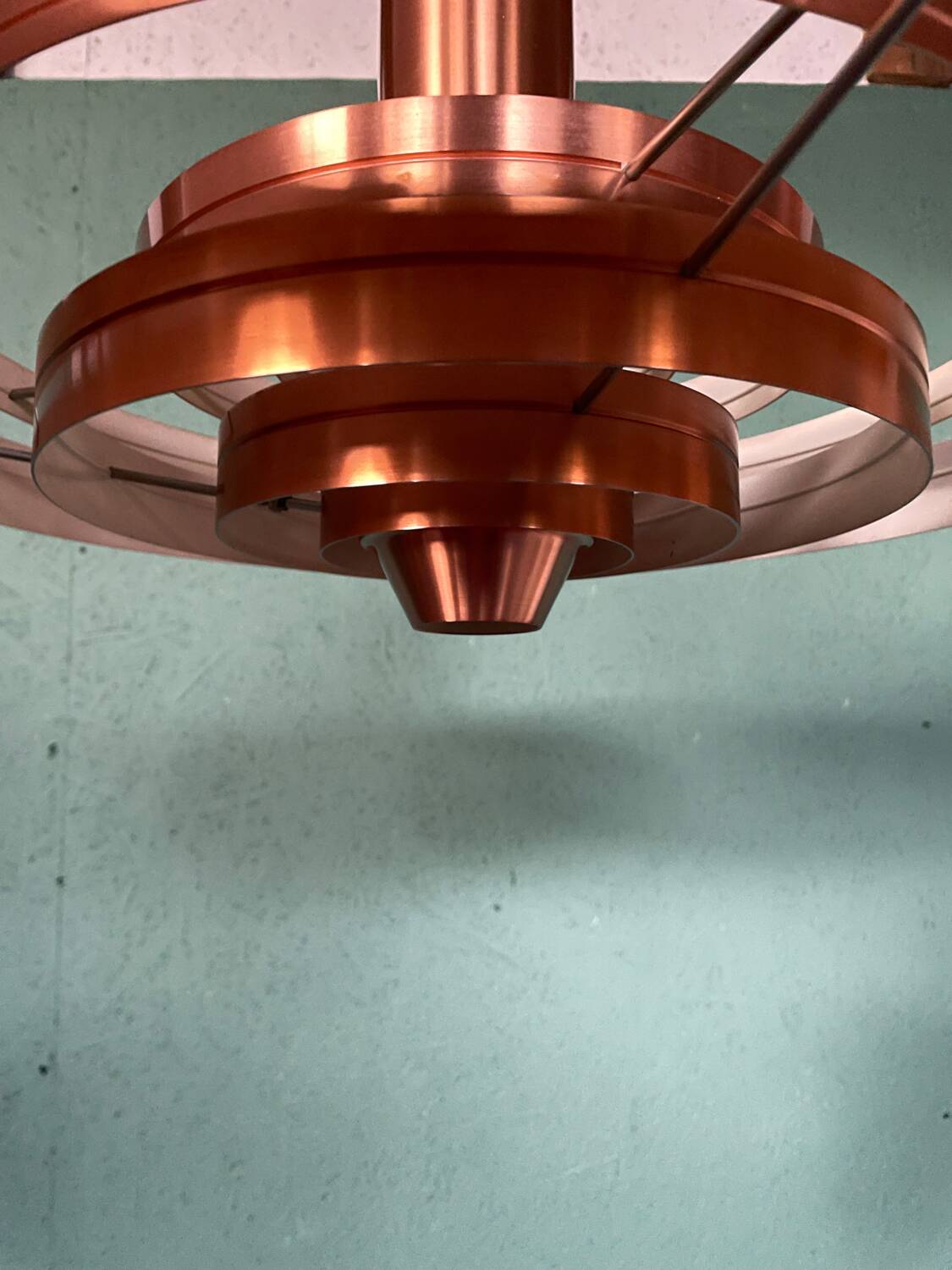 Vintage 1960s Fibonacci pendant in copper by Sofus Frandsen for Fog and Mørup