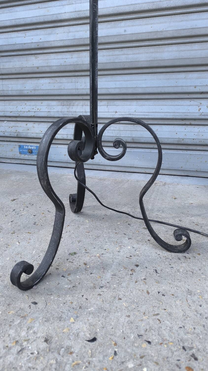 Wrought iron floor lamp, 1960
