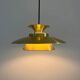 Lampe vintage danoise en or - pendentif multicouche