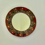 Oswald Tieberghien round ceramic mirror