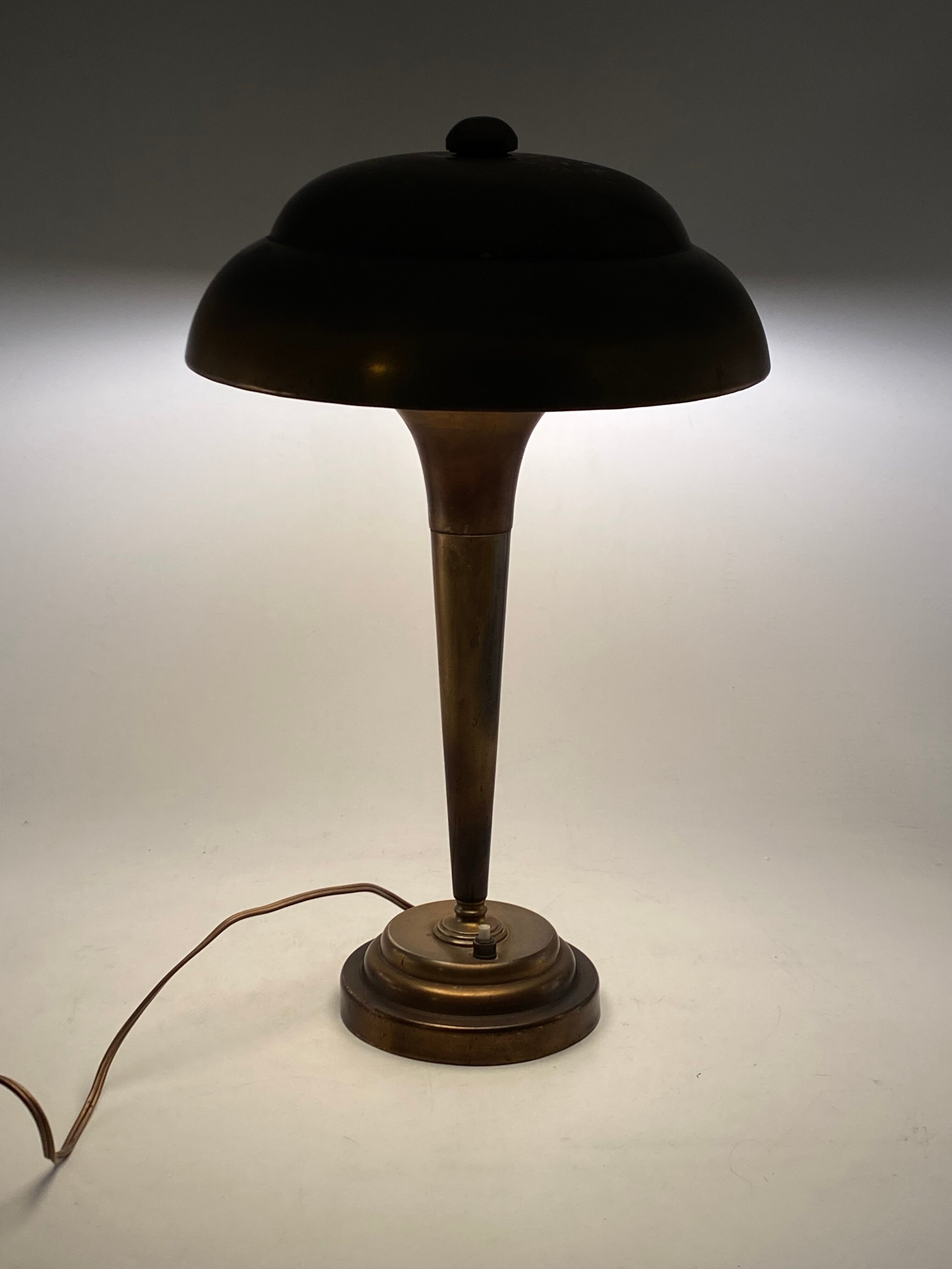 Mid-century brass table lamp, France ca. 1940