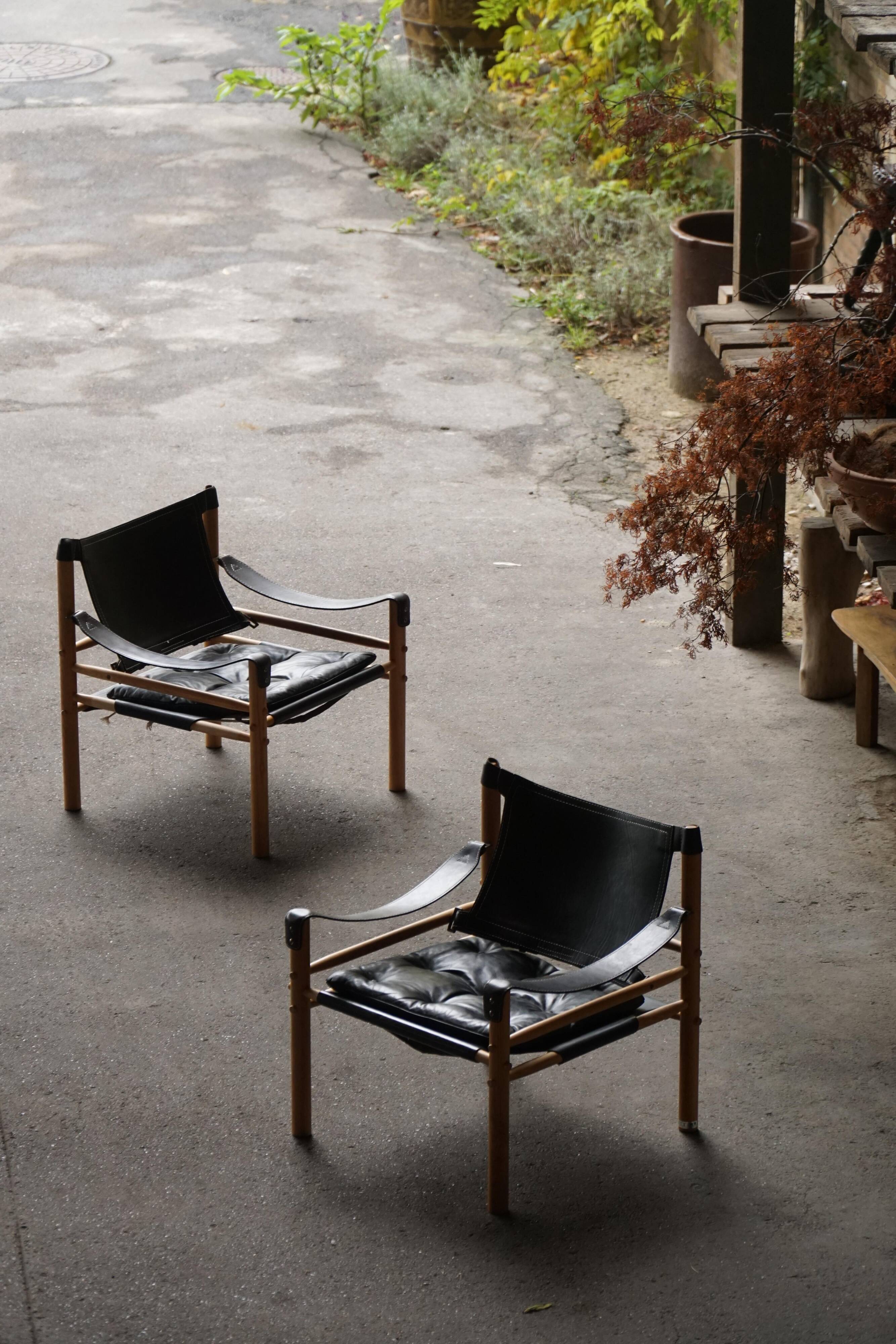Set of Sirocco safari chairs by Arne Norell for Arne Norell AB, Sweden, 1960s.
