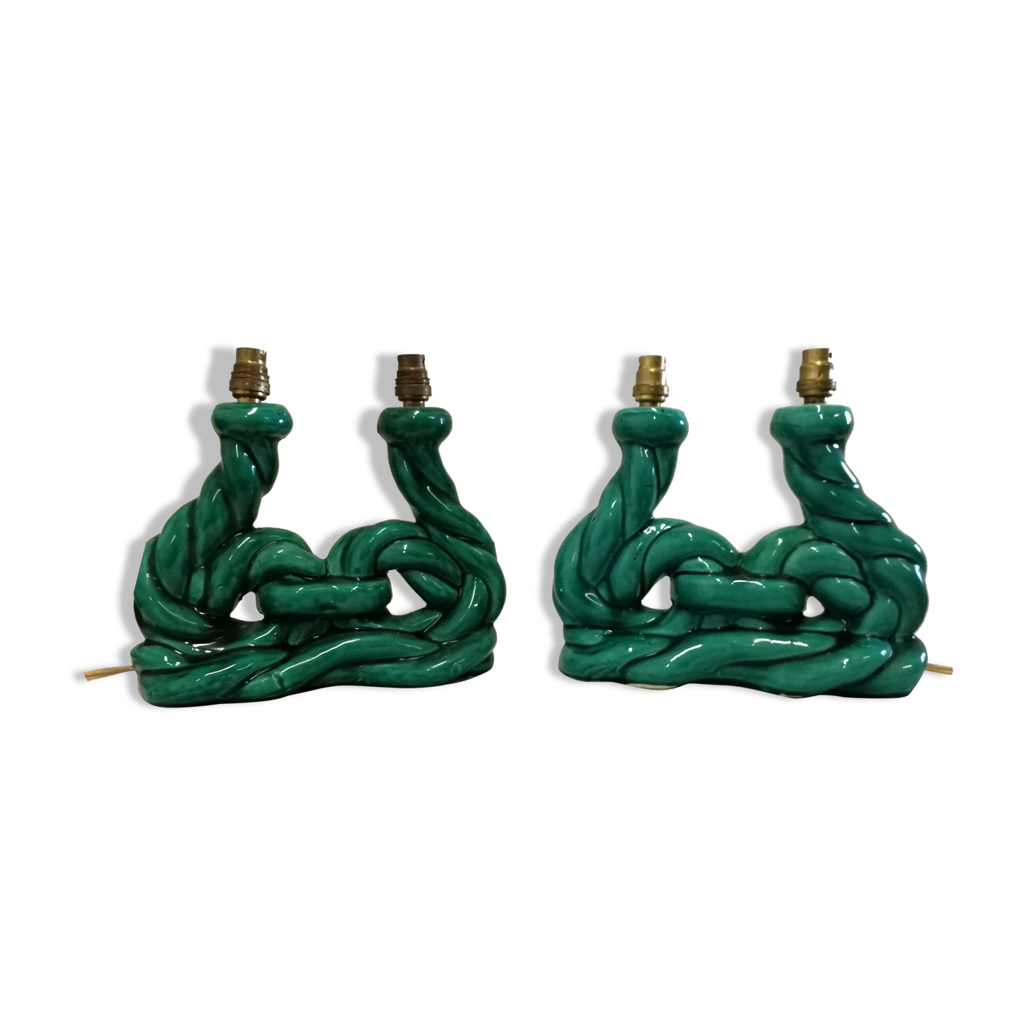 Candle holders, ceramic lamp Vallauris