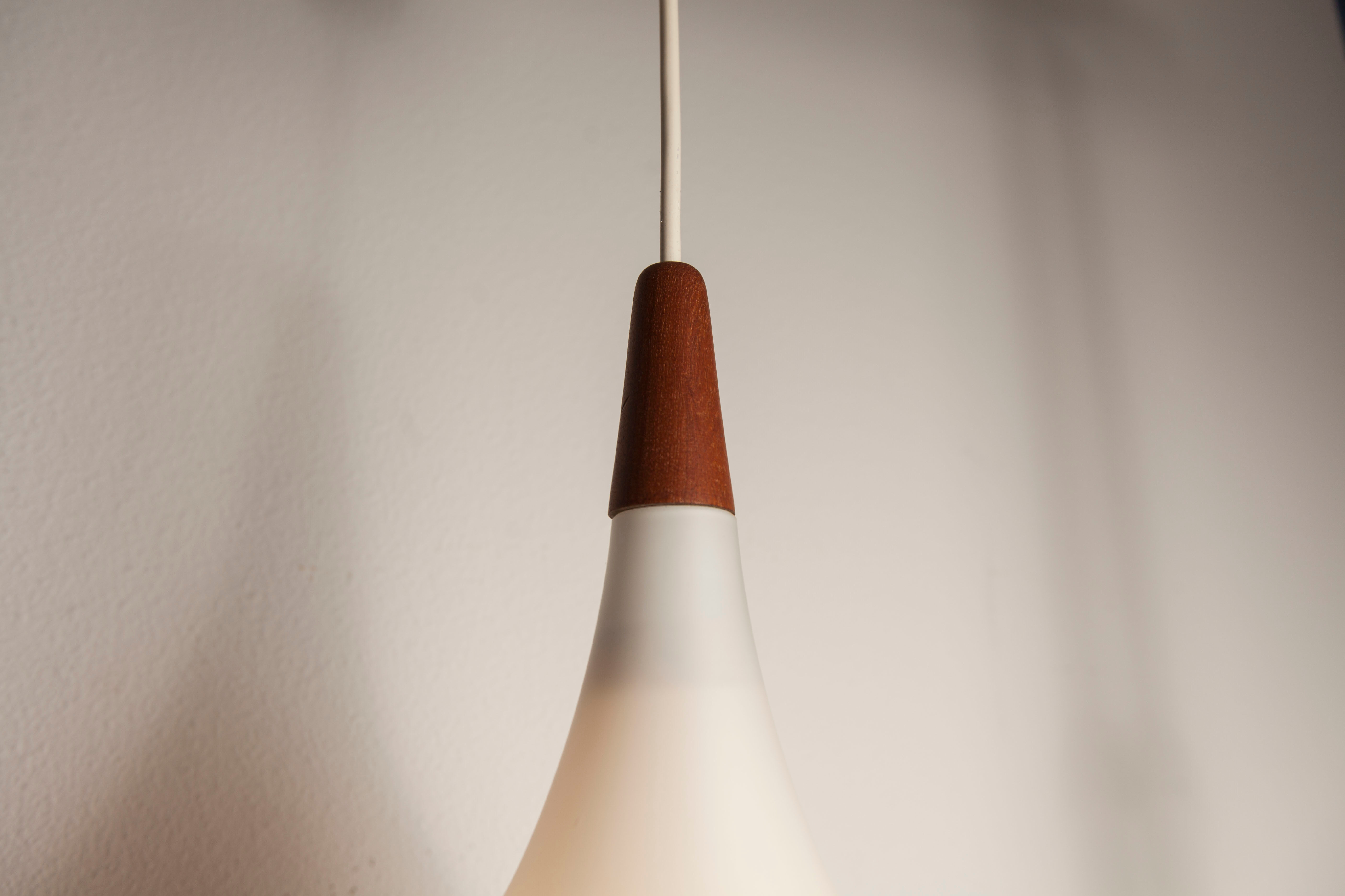 Opaline suspension drop of water by Holmegaard, 1960