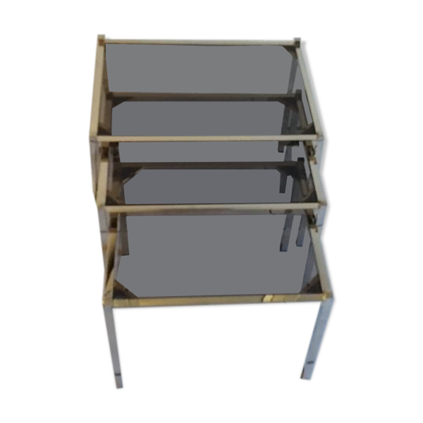 Suite de 3 tables gigognes années 70