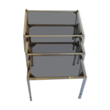 Suite of 3 pull-out tables 70s