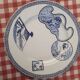 6 Assiettes Gien "Éventails japonais"