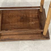 Table d'appoint, desserte en bambou et bois, vintage