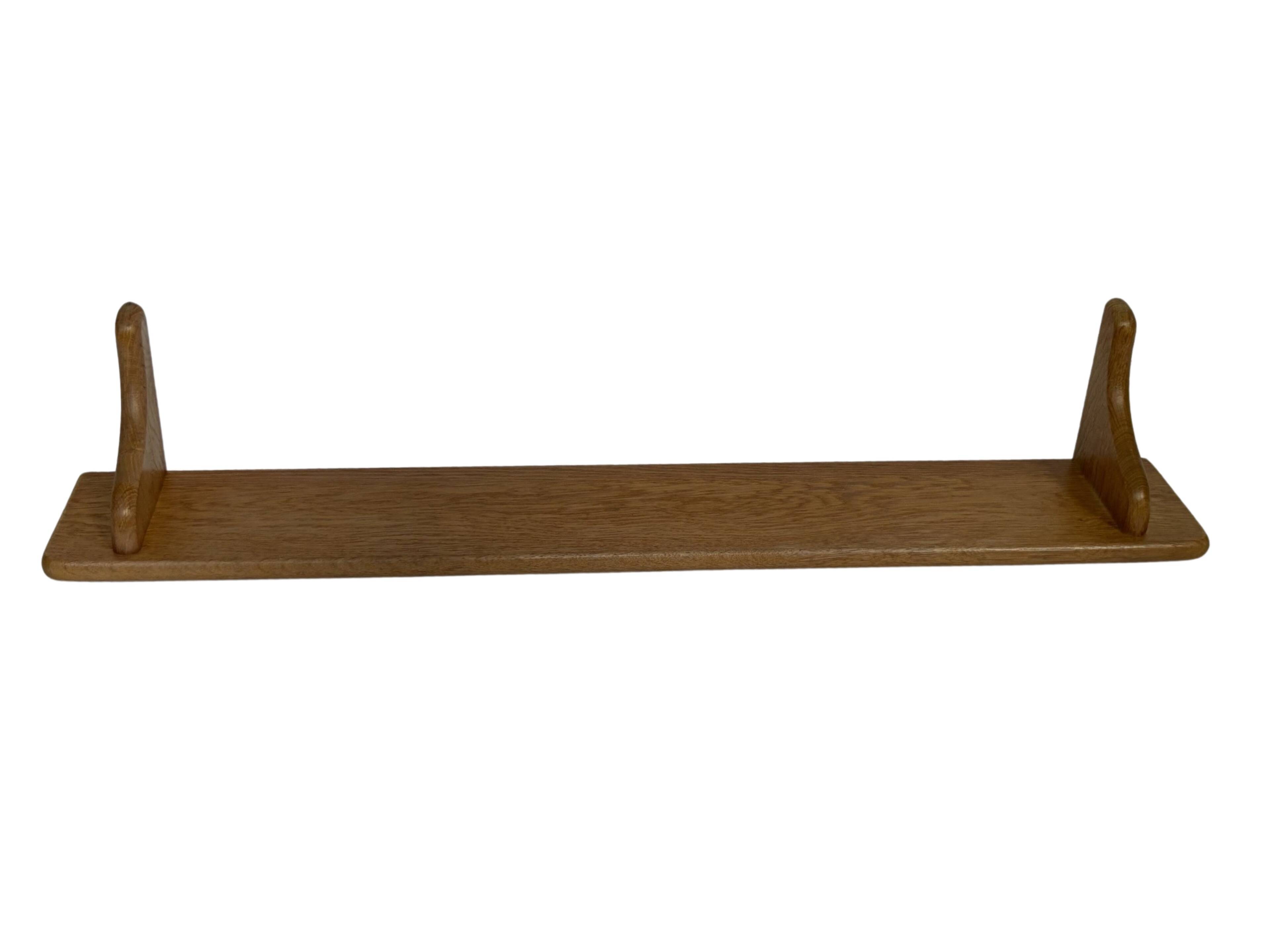 Vintage oak wall rack book shelf 1970s wood minimalist design