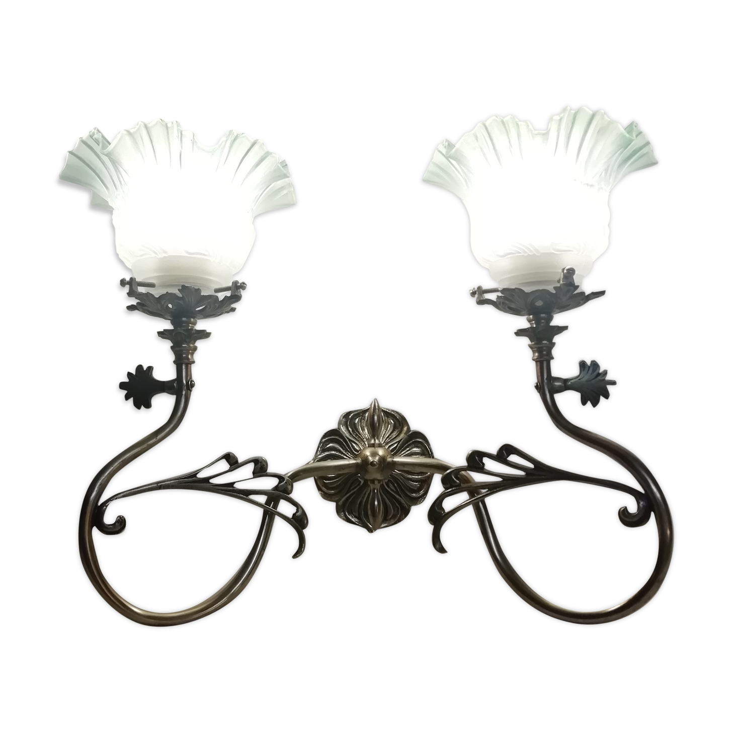 Apply bronze and glass art deco 1930s.