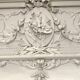 Decorative panel or top of door in wood and patinated stucco 19th century