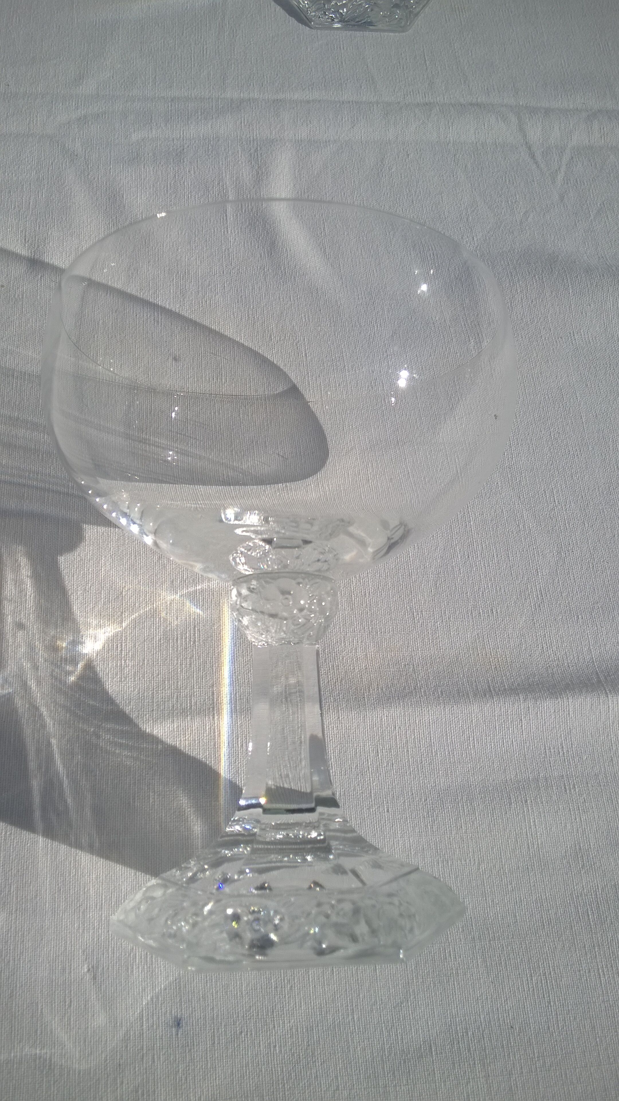 12 crystal champagne glasses