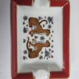 Hermès ashtray decorated with cheetahs, 8 cm