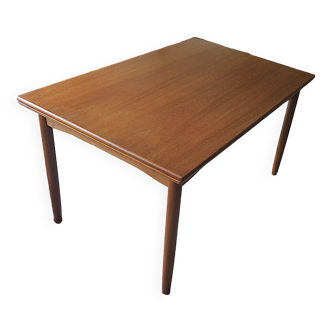 Large mid century Danish teak extendable dining table 244 90cm, 1960s