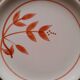Set of 6 vintage orange floral dessert plates - Longchamp