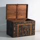 Antique chest painted in pine wood – China, around 1900