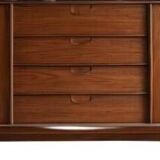Vintage Scandinavian sideboard in brown teak