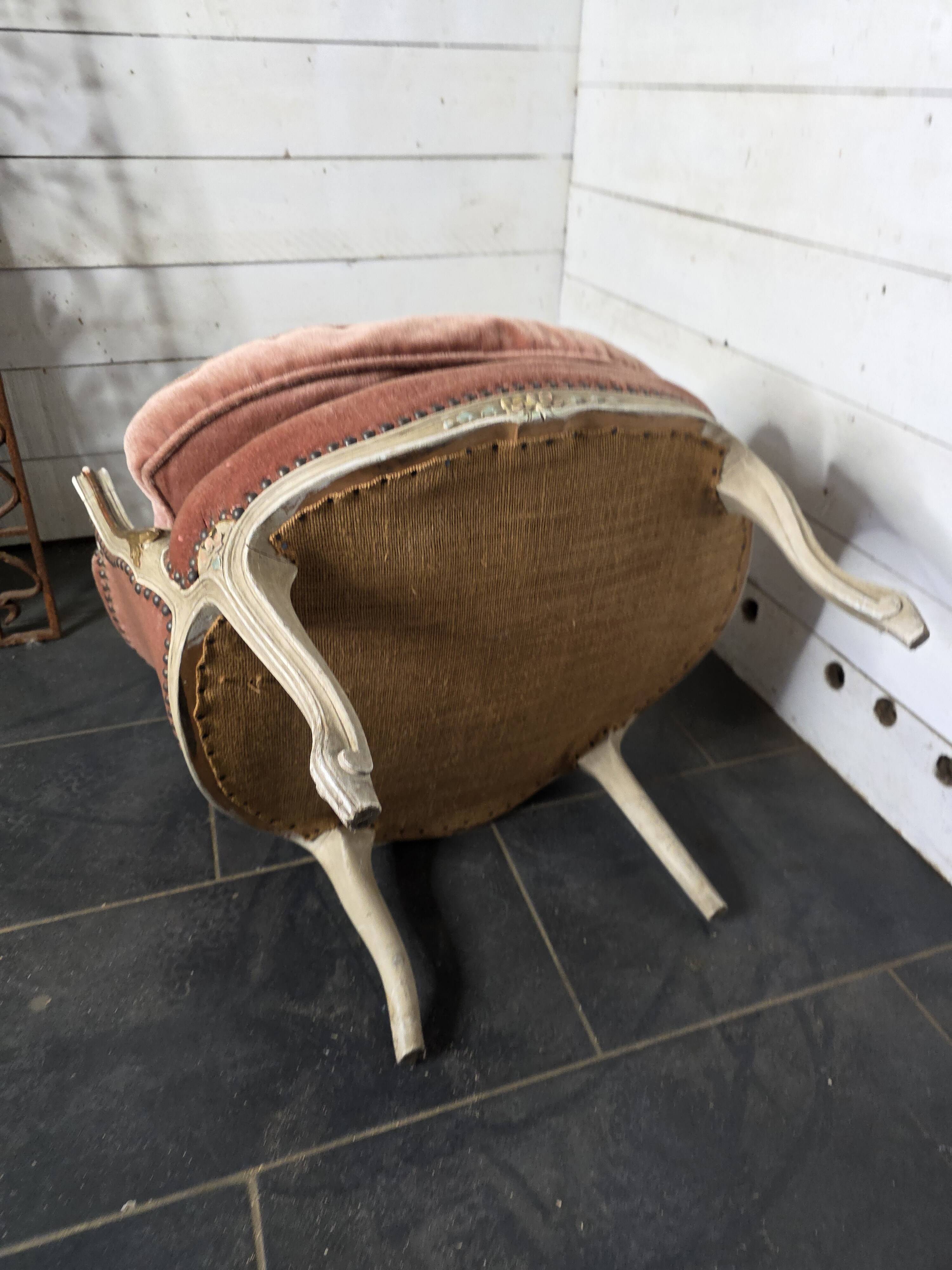 Louis XV style cabriolet armchair