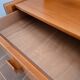 Pair of vintage bedside tables with high backrest in wood - 1970s