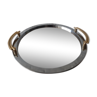 Art deco stainless steel tray